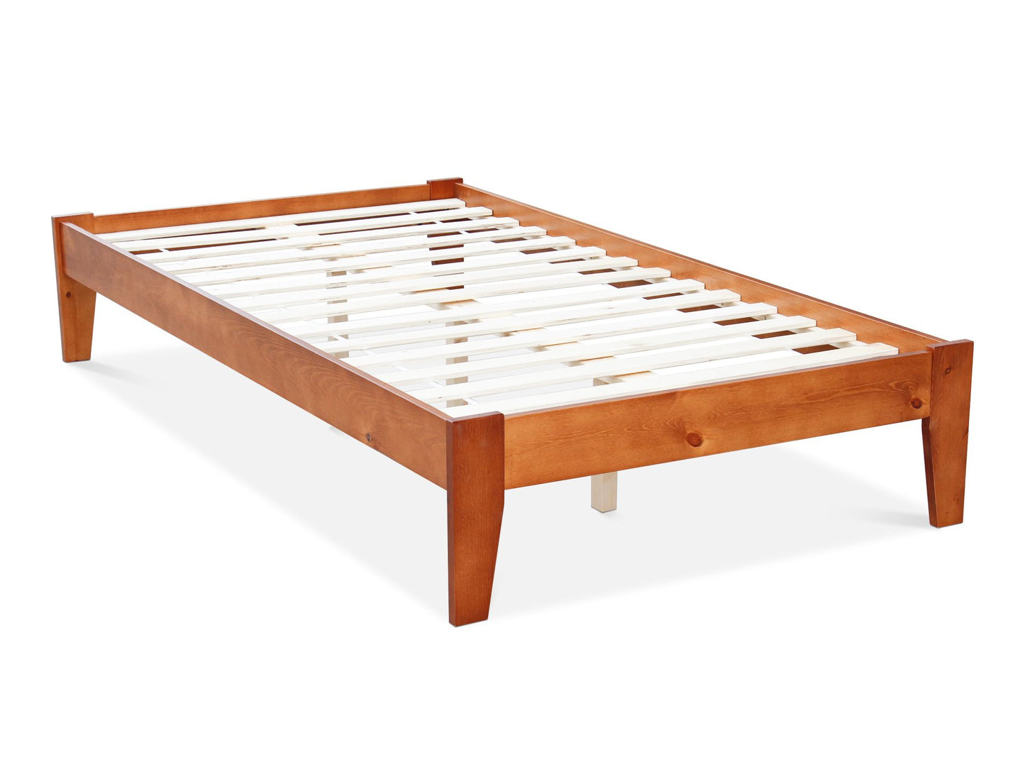 King Single Wooden Bed Frame - Oak