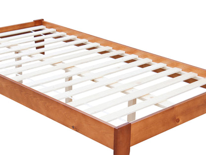 King Single Wooden Bed Frame - Oak