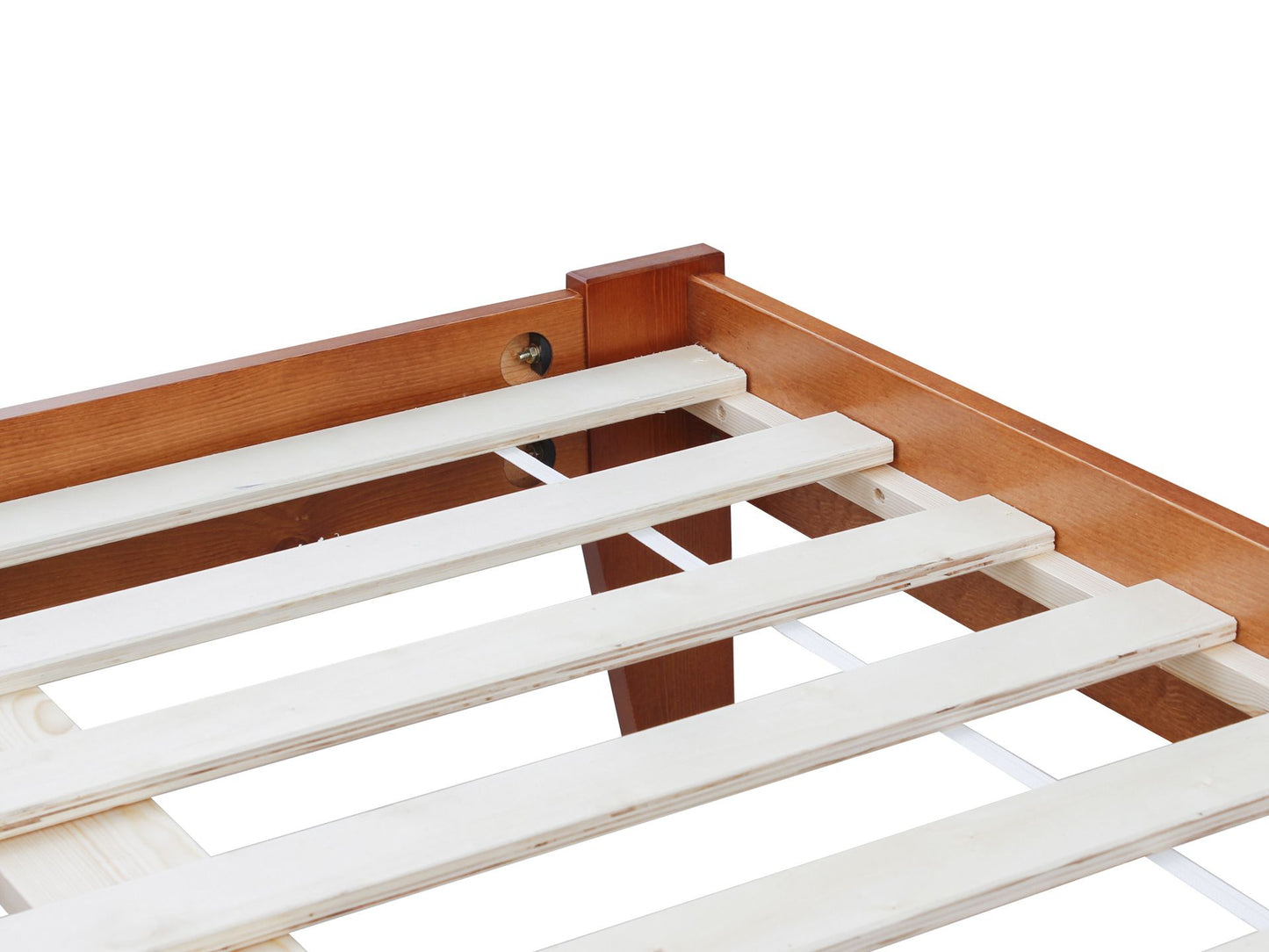 King Single Wooden Bed Frame - Oak