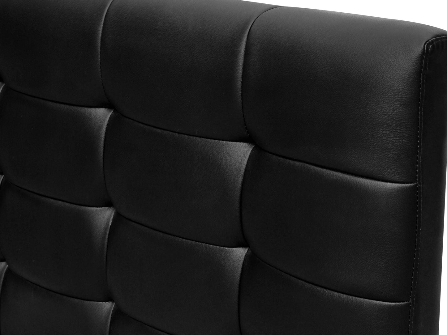 Air Leather Super King PU Bed Frame - Black