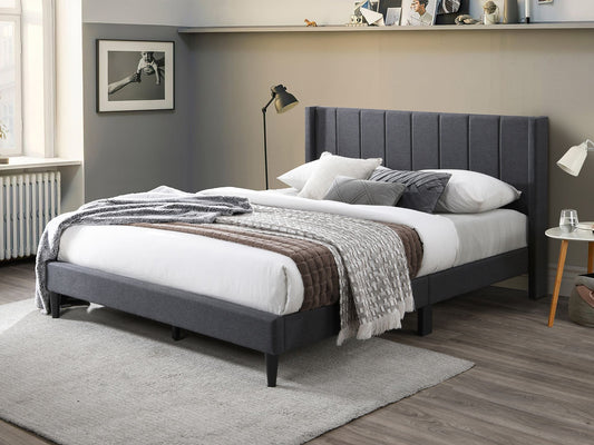 Oliver Queen Bed Frame - Dark Grey