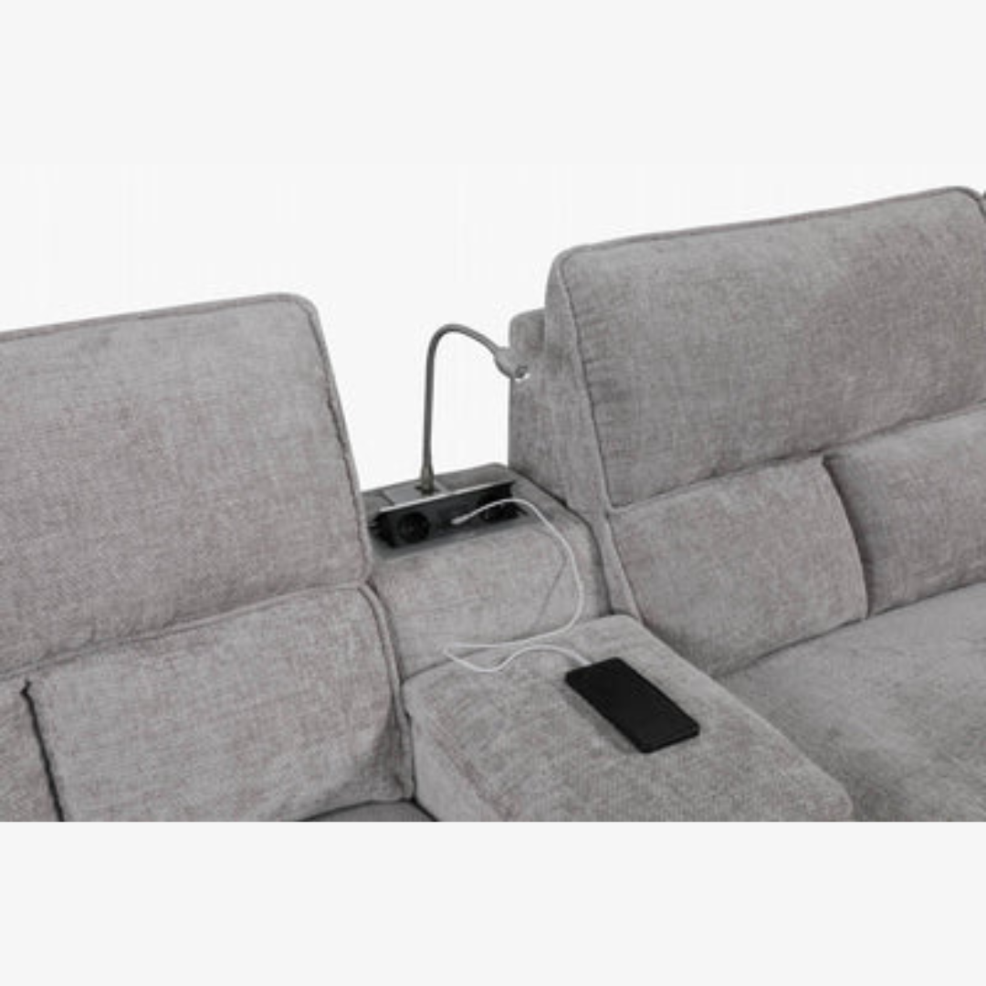 Alpha Lounge Suite Electric Recliner with Chaise