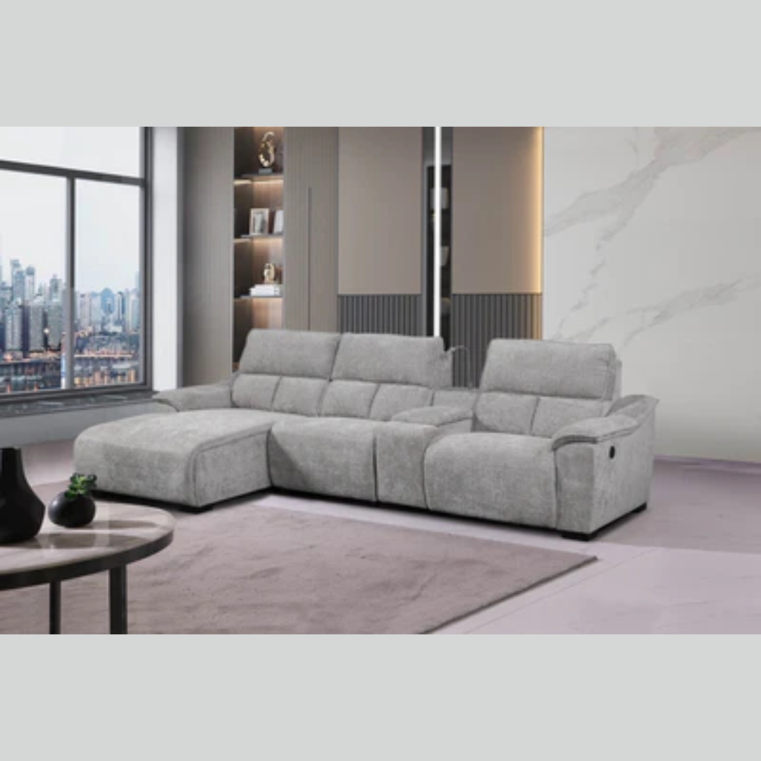 Alpha Lounge Suite Electric Recliner with Chaise