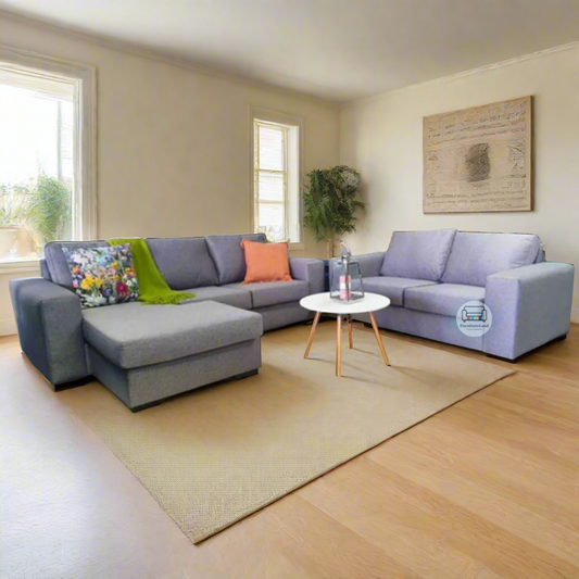 Wilfred Fabric Sofa 3 Seater with Chaise + 2 Seater | NZ Made