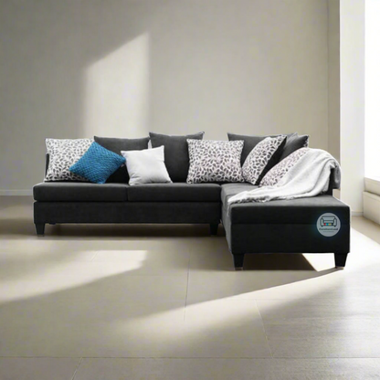 Amie Fabric Sofa with Ottoman | NZ Made