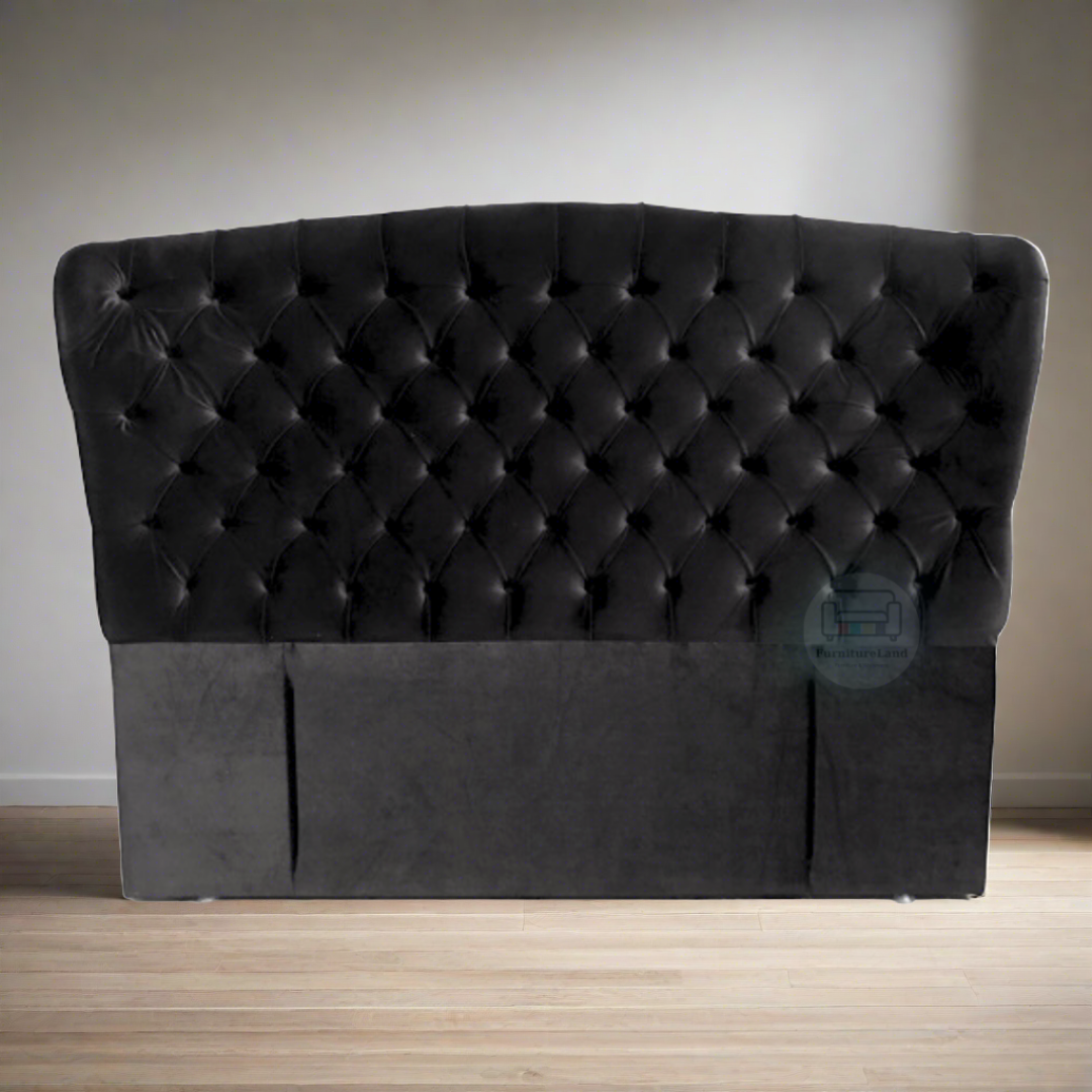 Royal Black velvet Headboard