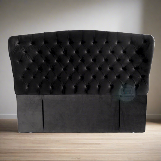 Royal Black velvet Headboard