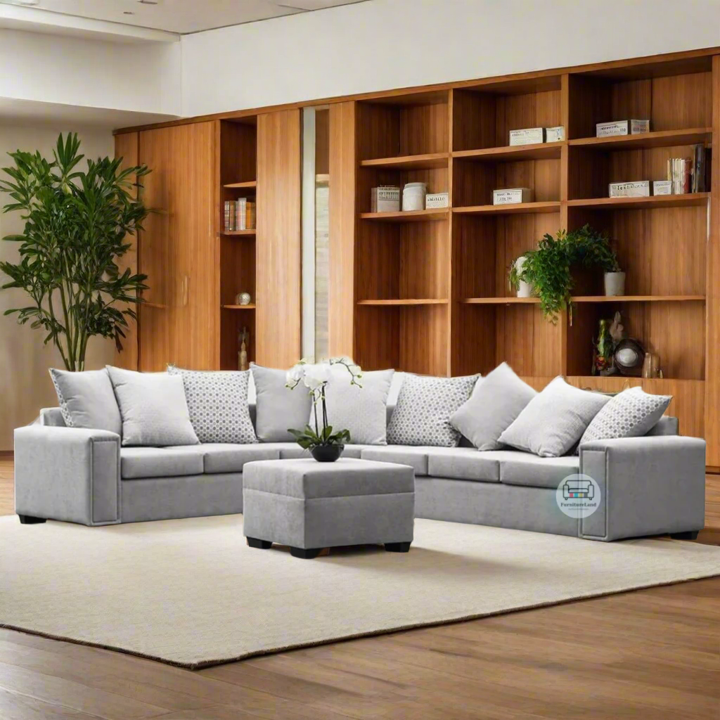 Candice Fabric Sofa with Ottoman | NZ Made