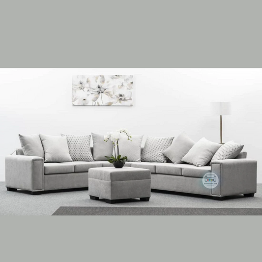 Candice Fabric Sofa with Ottoman | NZ Made