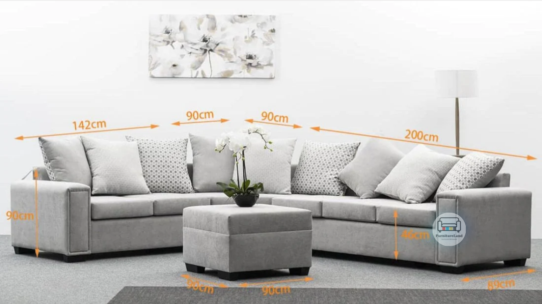 Candice Fabric Sofa with Ottoman | NZ Made