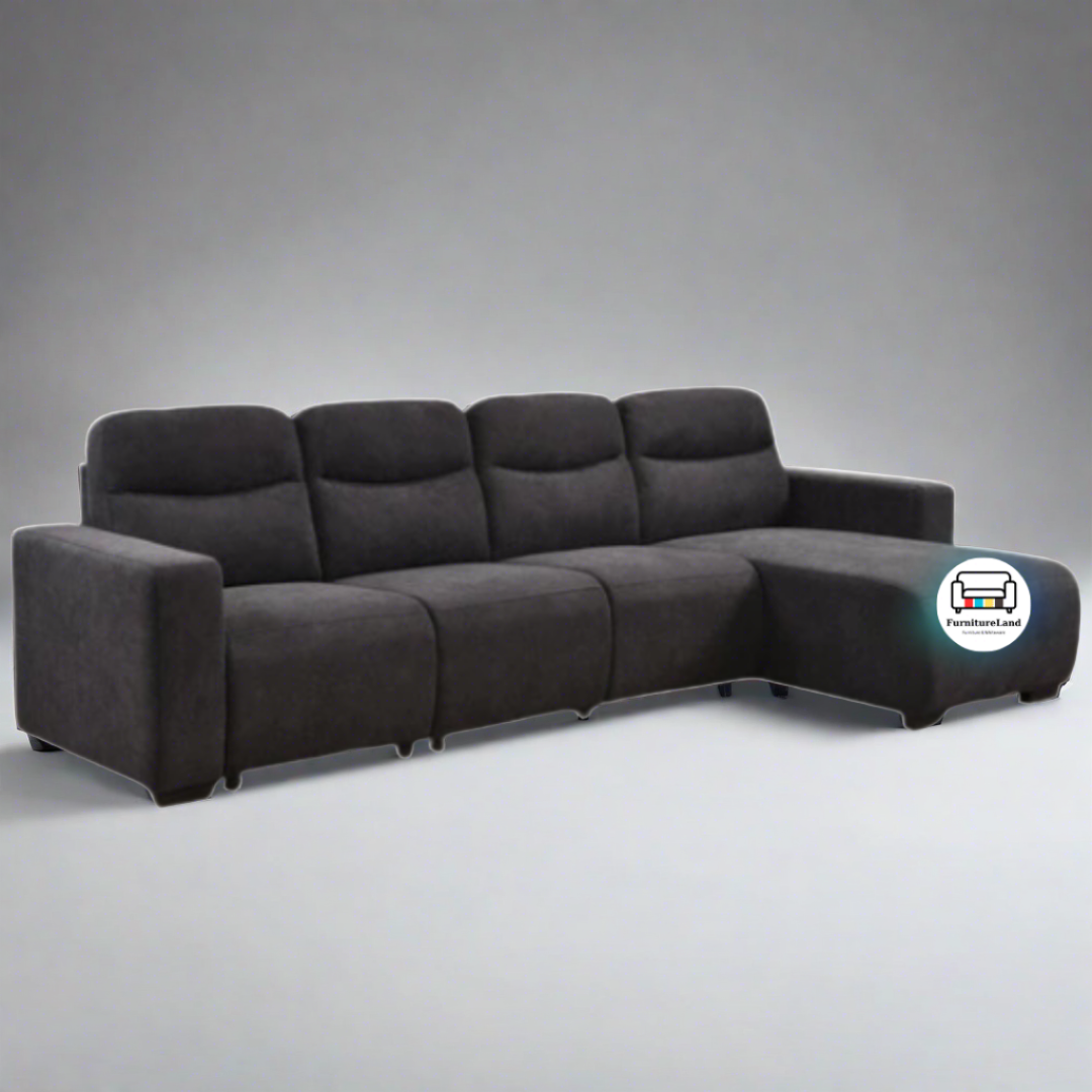 Rhino Reversible Fabric Sofa with Chaise