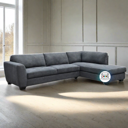 River Grey 3 Seater Lounge Suite with Chaise