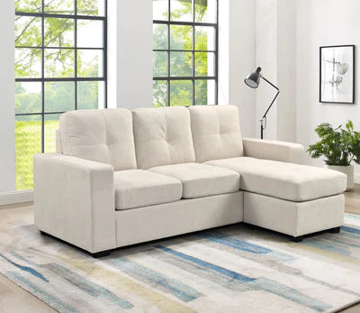 Jessie Reversible Lounge Suite 3 Seater Chaise - Beige