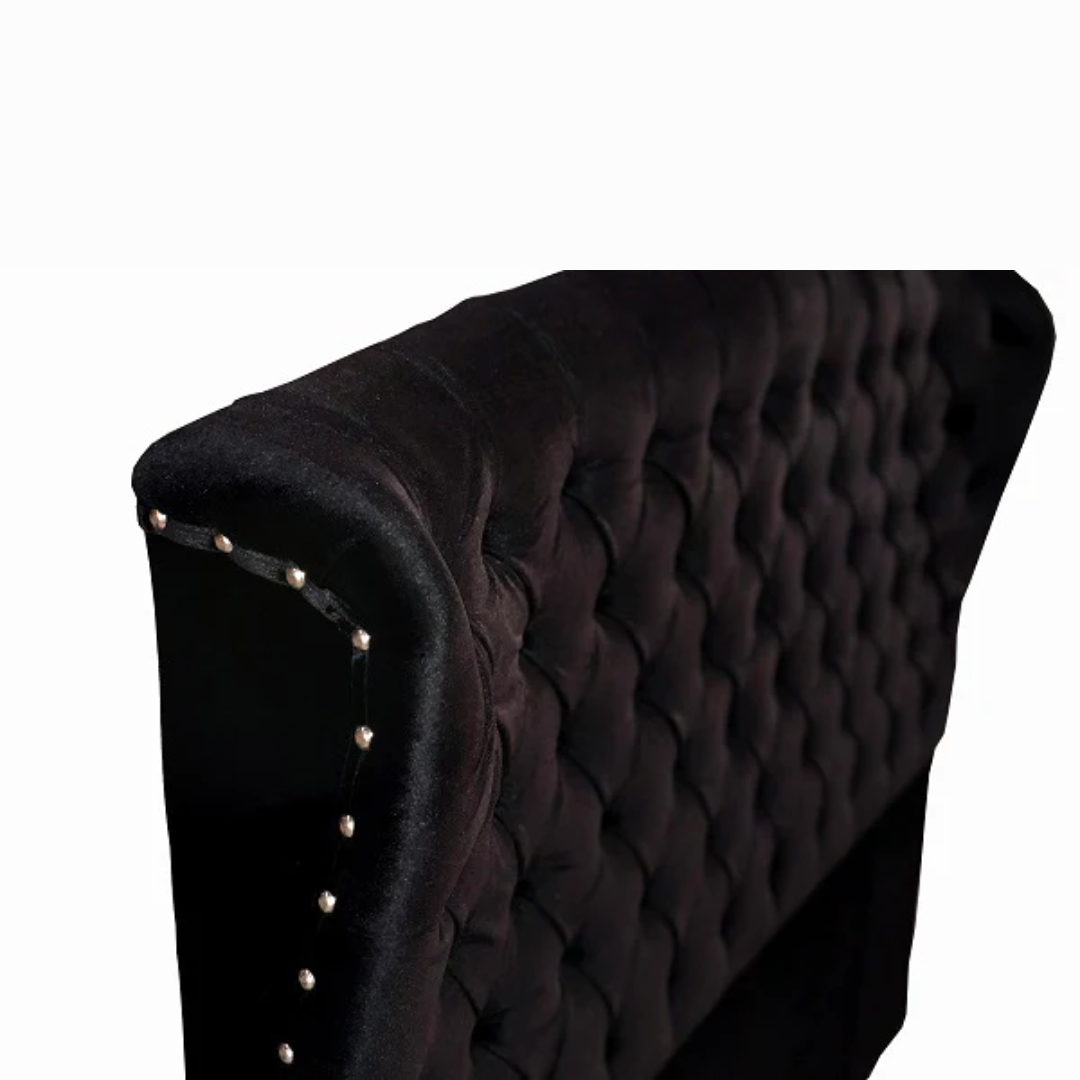 Royal Black velvet Headboard