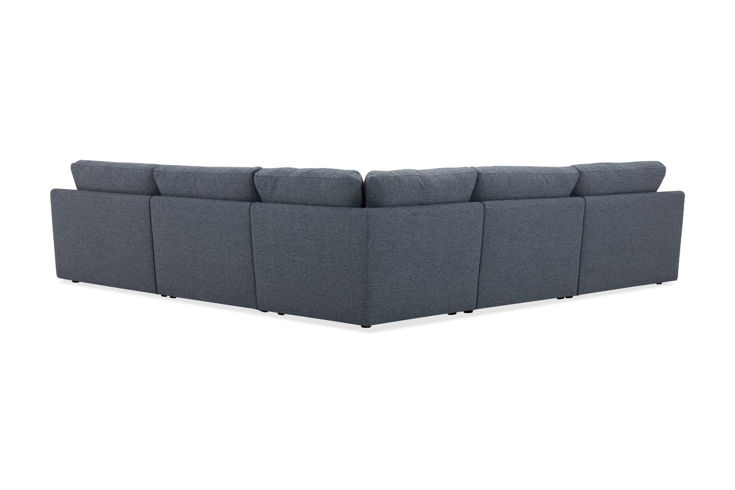 NOVA FEATHER FILLED FABRIC CORNER SOFA (DARK GREY)