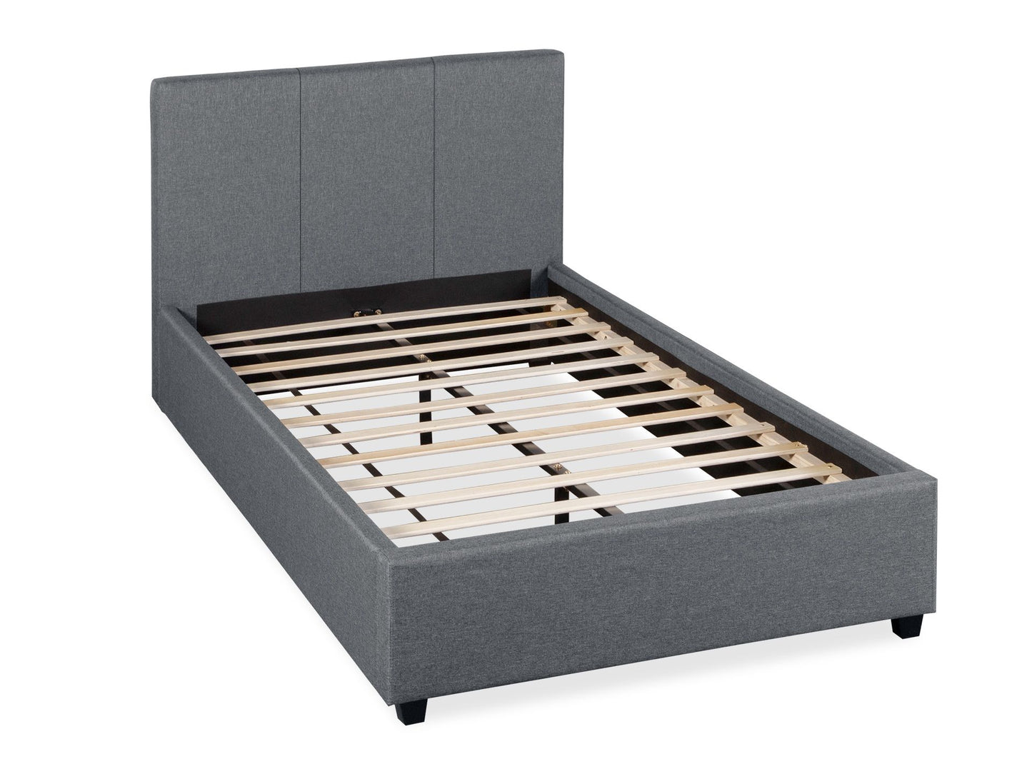 Fabric King Single Bed Frame - Dark Grey