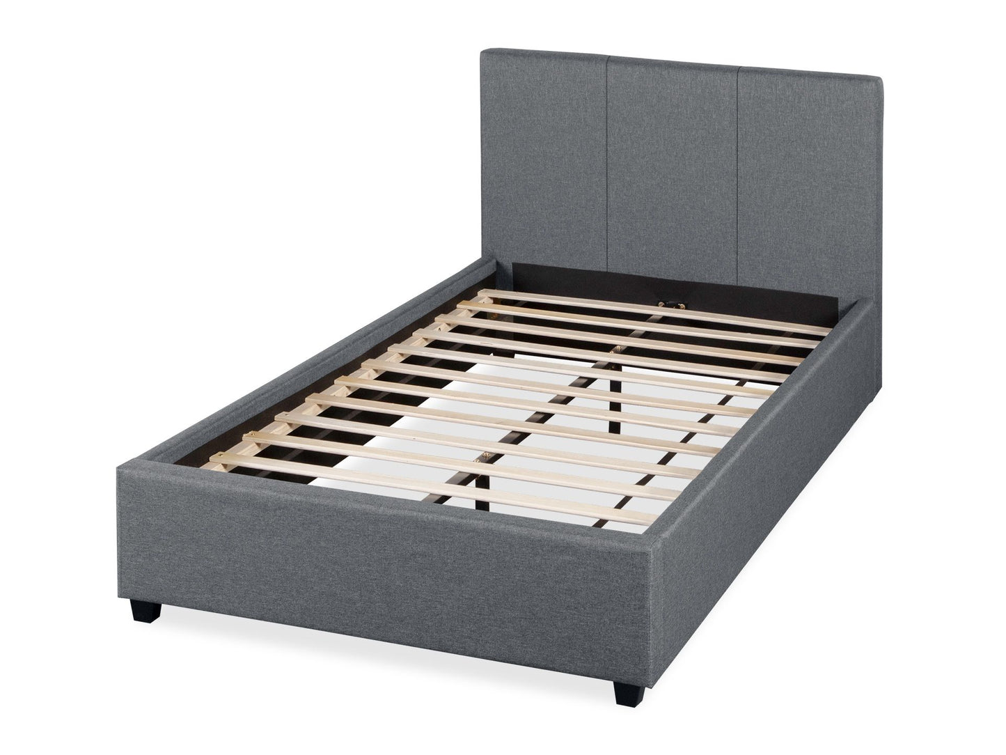 Fabric King Single Bed Frame - Dark Grey