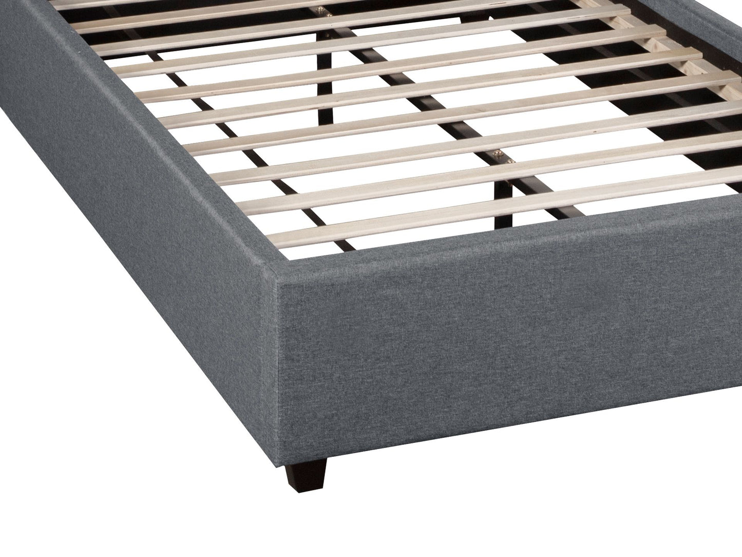 Fabric King Single Bed Frame - Dark Grey