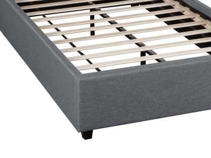 Fabric King Single Bed Frame - Dark Grey