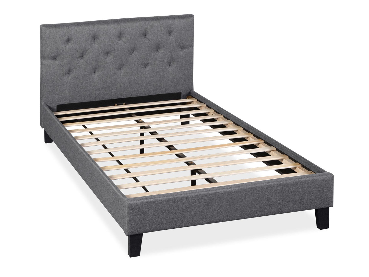 Bily King Single Bed Frame - Dark Grey