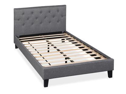 Bily King Single Bed Frame - Dark Grey