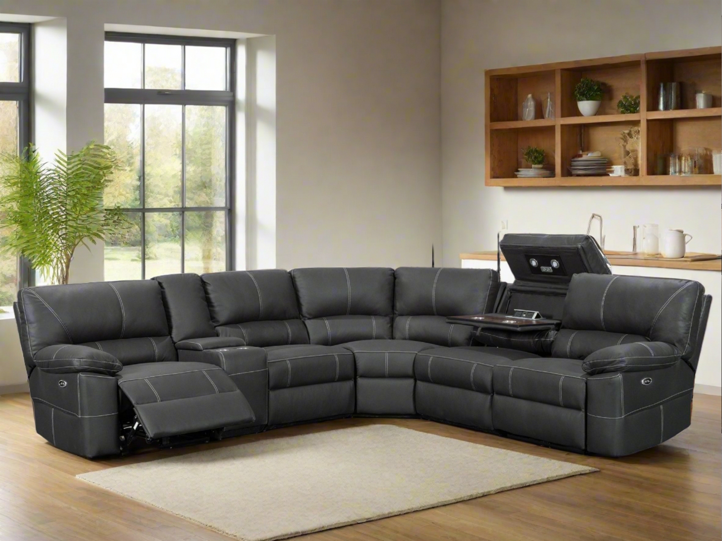 Ashleigh Corner Recliner Lounge Suite | Electric