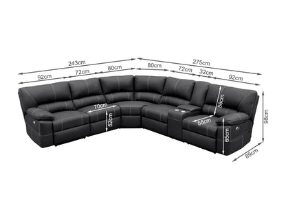 Ashleigh Corner Recliner Lounge Suite | Electric