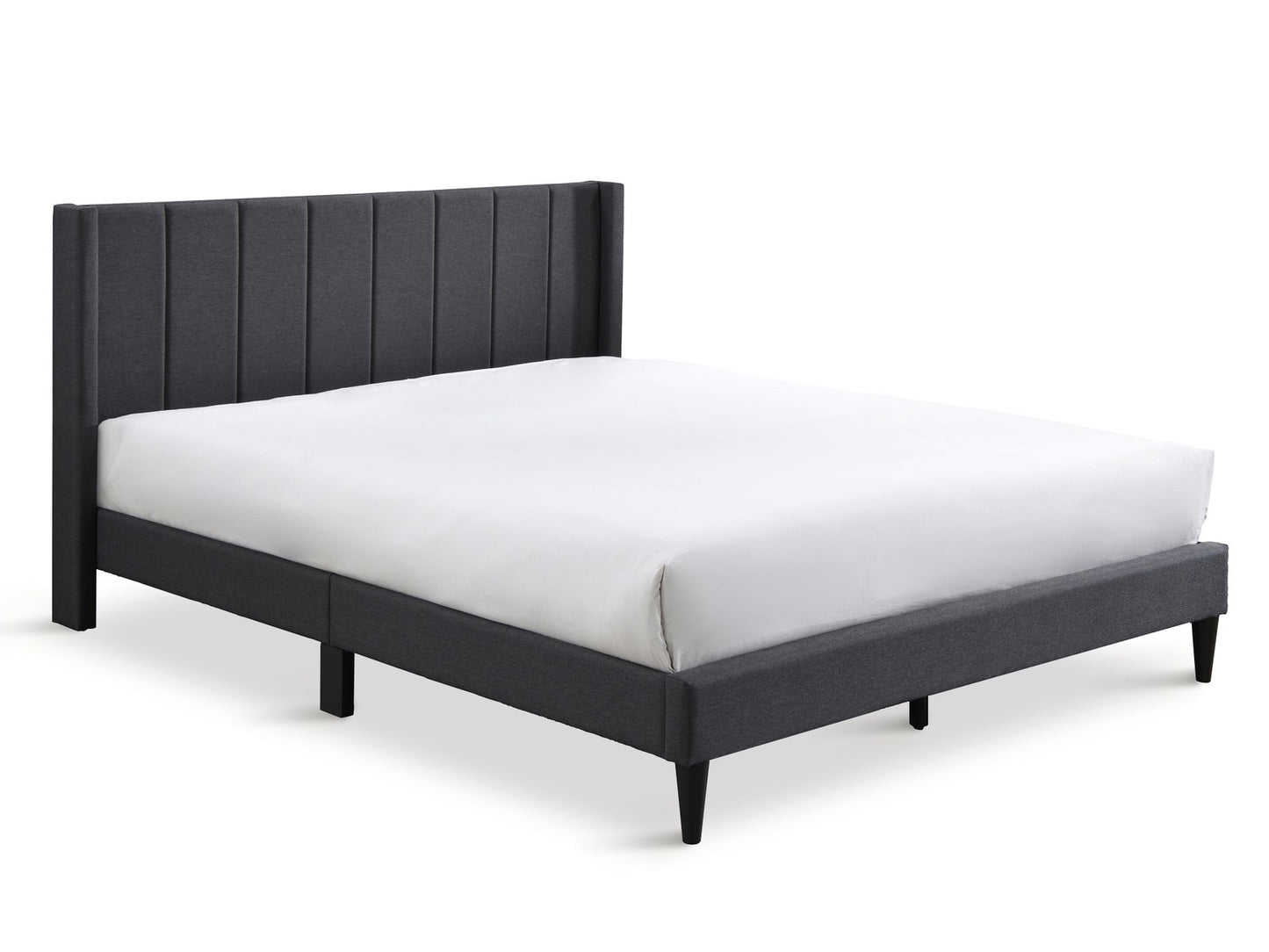 Oliver Queen Bed Frame - Dark Grey