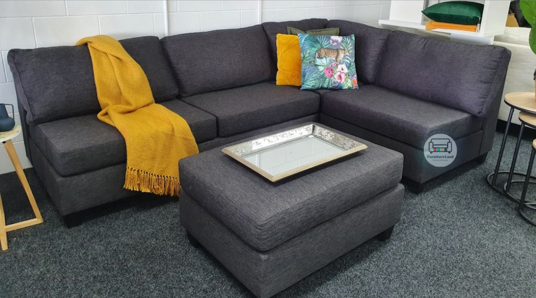 Brett Fabric Modular Corner Sofa with Ottoman | NZ Made