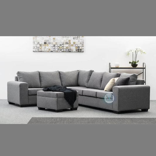 Maisy Fabric Sofa with Ottoman | NZ Made