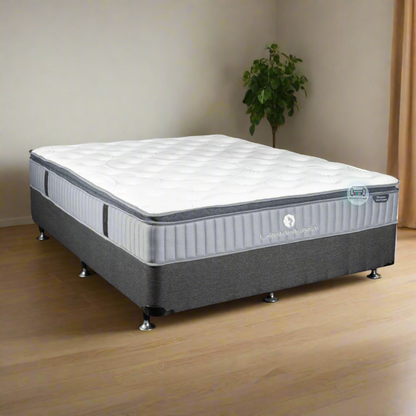 Sleepmax Pocket Spring Mattress Pillow Top Mattress with Base