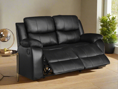 Washington Manual 2 Seater Recliner | Black