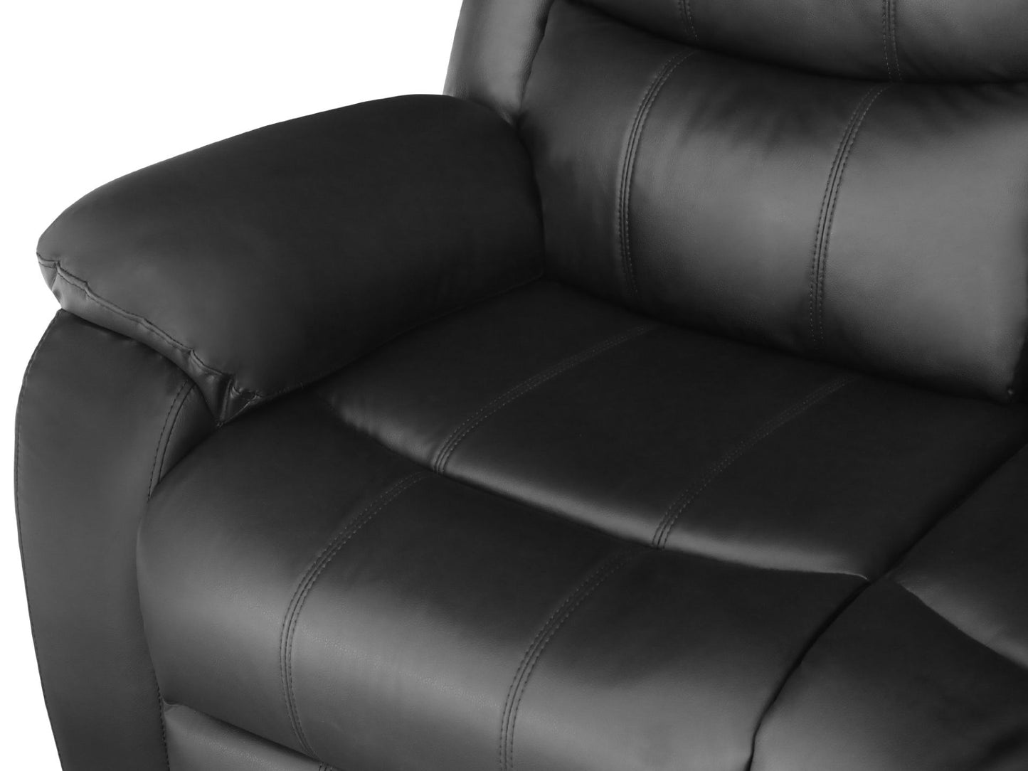 Washington 3 Seater Recliner Lounge Suite | Black