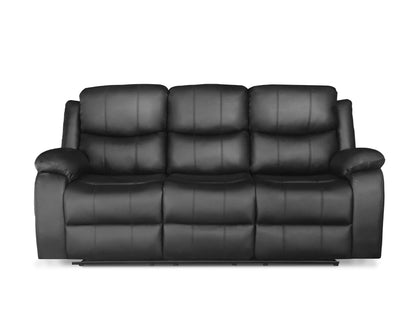 Washington 3 Seater Recliner Lounge Suite | Black