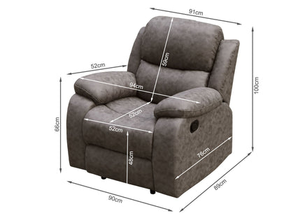 Washington Single Manual Recliner Chair | Brown