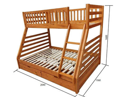Wooden Bunk (Single - Double)