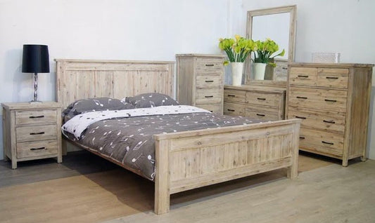 Solid Wood 5 Pcs Bedroom Suite